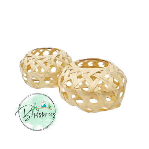 Parrot Lab Bamboo Wide Basket DIY Parrot Toy - Birdsprees