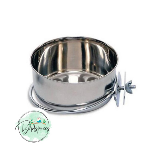 Stainless Steel Coop Cup - Wingnut Clamp - Birdsprees