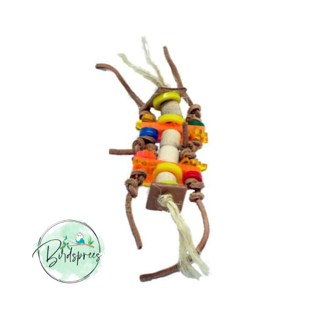 Fun Max Yogli Toy (Natural Wood & Sisal) - Birdsprees