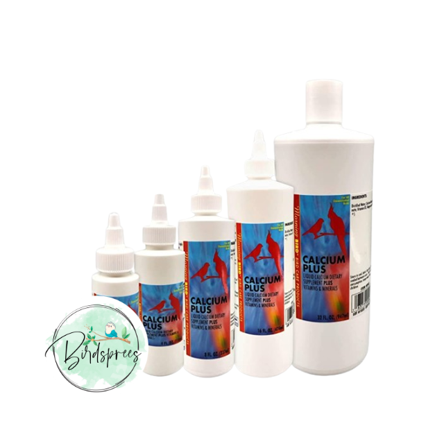 Morning Bird Calcium Plus Supplement for Avian Health, Liquid Calcium Formula with Magnesium and Vitamin D3 - Birdsprees