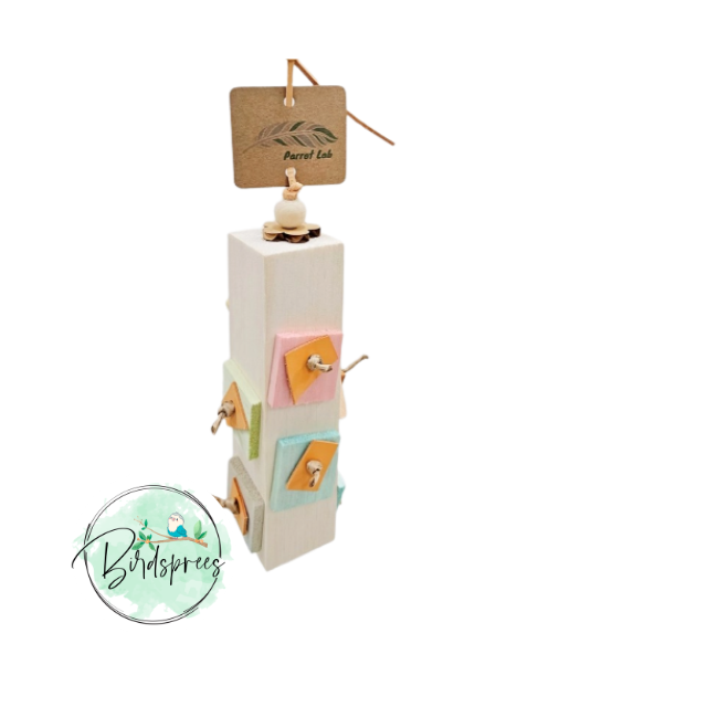 Parrot Lab Balsa Log Parrot Toy - Birdsprees