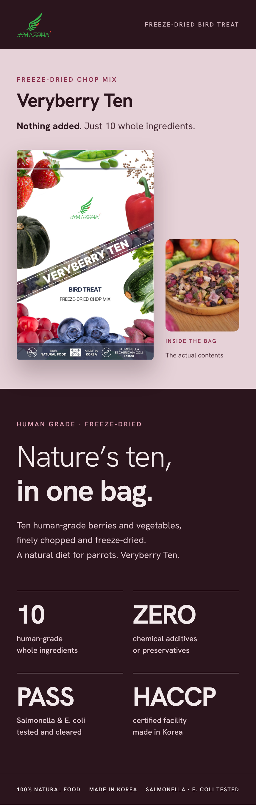 Amazona Korean Freeze-dried Mix