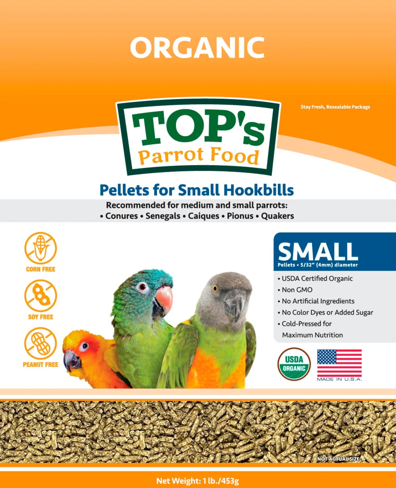 TOP's Organic small pellets - Birdsprees